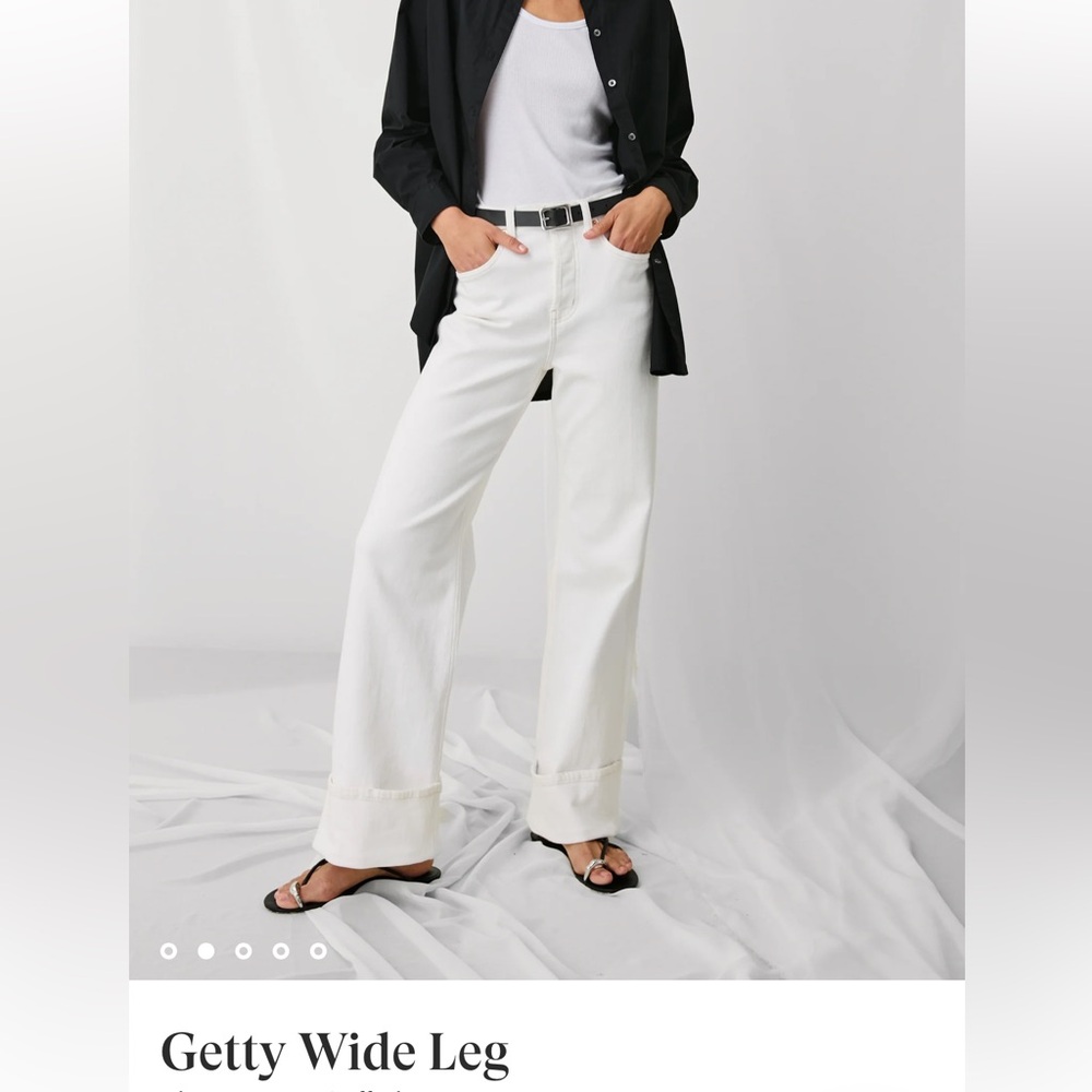 Rails White Wide-Leg Jeans